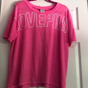 VS Pink. Love Pink Baggy T-shirt.